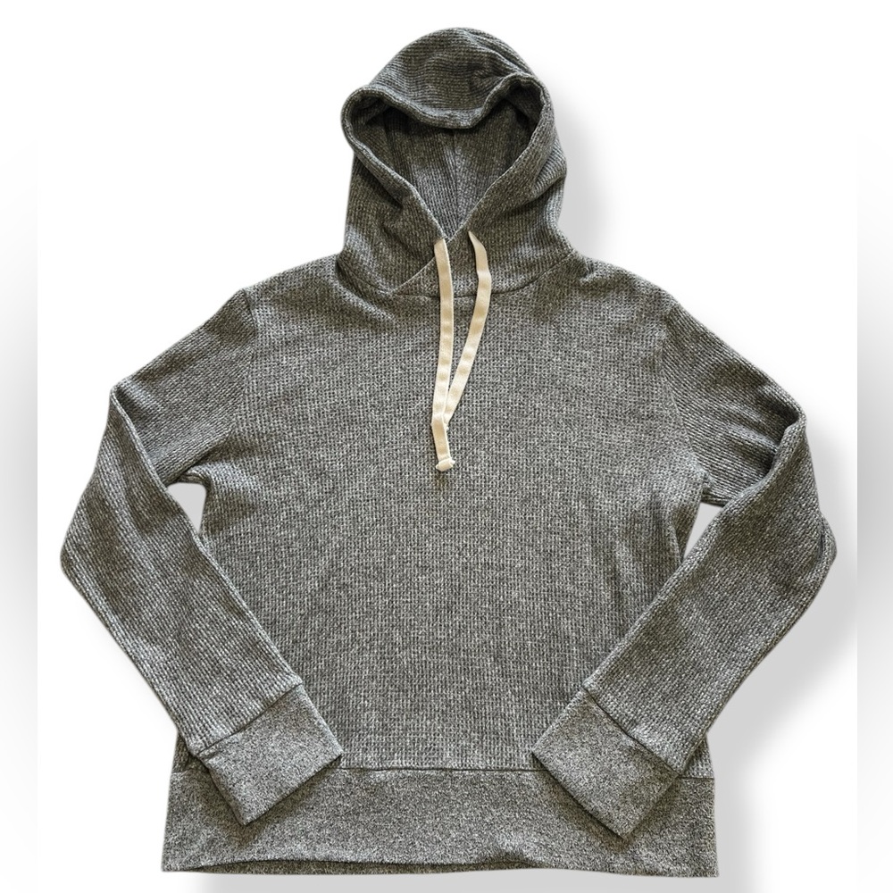 MONROW Knit Pullover Hoodie Heather Gray Size Small